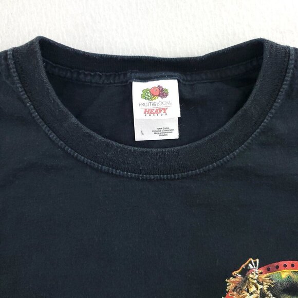 Ocean City Bikefest T-Shirt Pirate Skeleton Biker Palm Tree 2011 Maryland Large - Picture 4 of 9